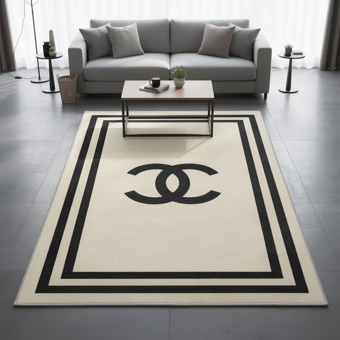Conceptum Alfombra Beige y Negro 80 x 50 cm Conceptum Alfombra Beige y Negro 80 x 50 cm
